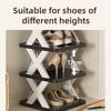 Folding Shoe Rack Storage Organizer Strong Load-bearing Simple Installation Collapsible Multi-Layer Shoes Shelf