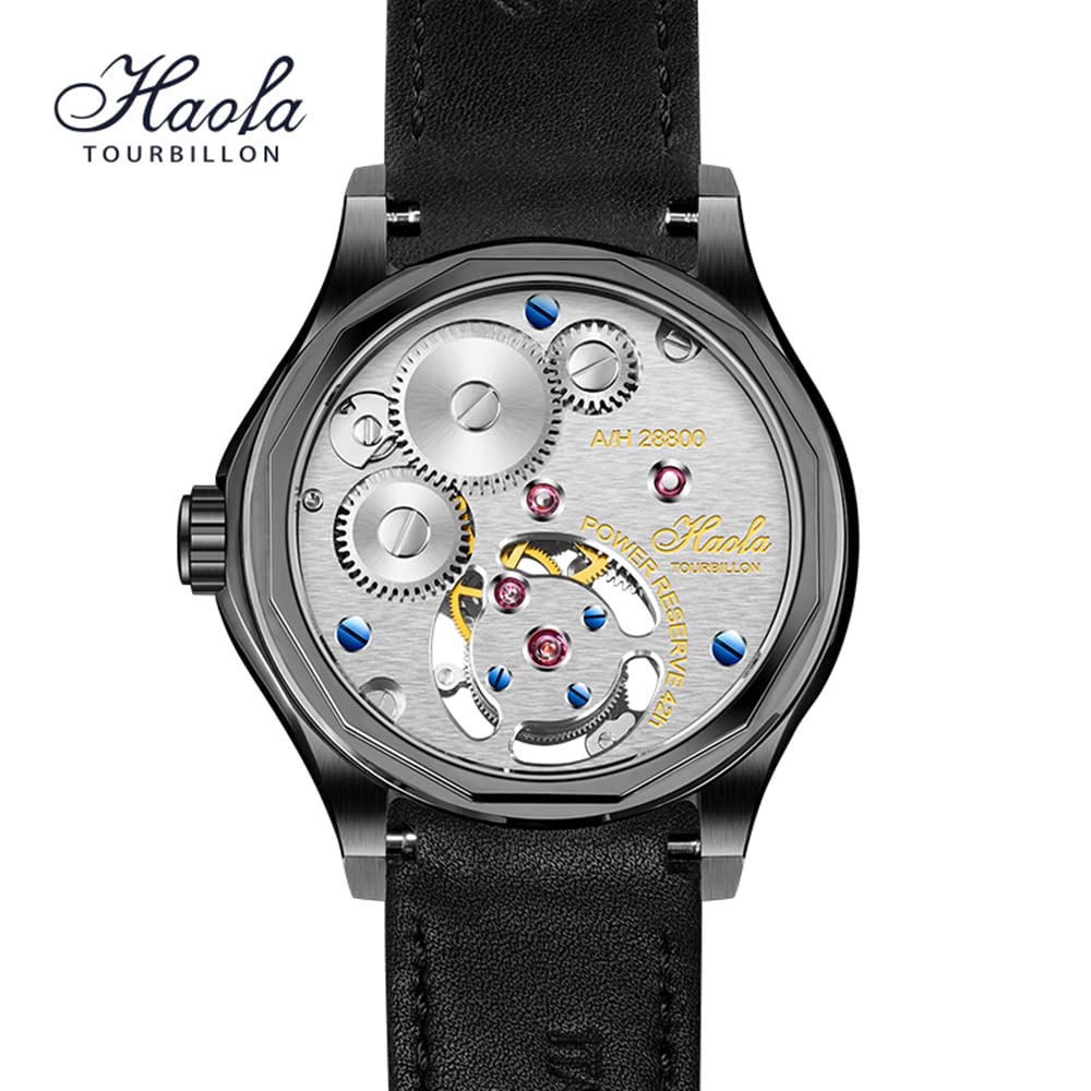 HAOFA Tourbillon Watch Mechanical Manual Winding Hollow Dial Waterproof Stylish Fashion Luxury Watch Men's Men's
