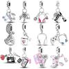 Copper Plated Oiginal Design Color Music Guitar Microphone Dangle Charm Fit Bangle Bracelet Bead Women Diy Jewelry Making