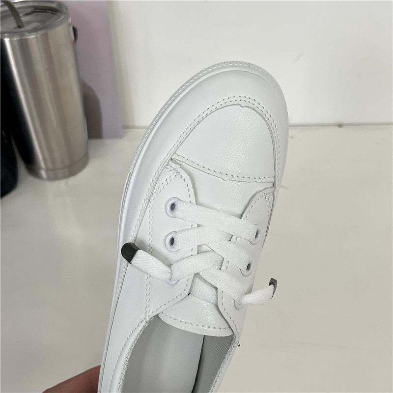 2024 весенне-летняя модная новая сетчатая дышащая обувь с круглым носком и мелким горлышком, повседневная и удобная прогулочная обувь на плоской подошве, кроссовки