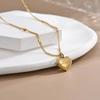 Love Love Necklace Year Female Summer Collarbone Chain Simple Temperament Light Luxury Neck Chain Peach Heart Titanium Steel