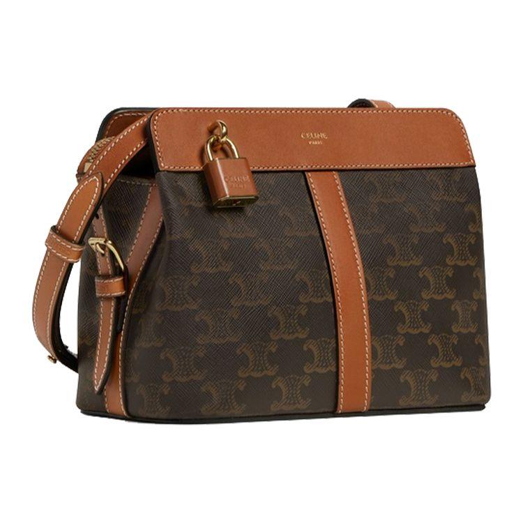 Celine Cabas Triomphe Monogram Canvas With Detachable Adjustable Shoulder Strap Women Shoulder Bag Brown 191992BZJ-04LU