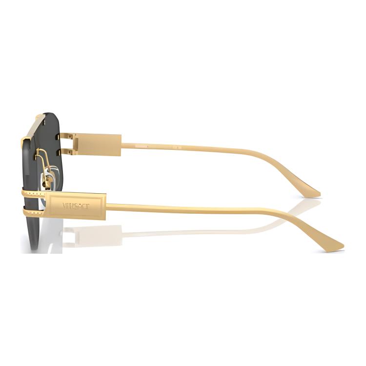 Versace Logo Design Metal Pilot Sunglasses Men sunglasses Gold VE2275