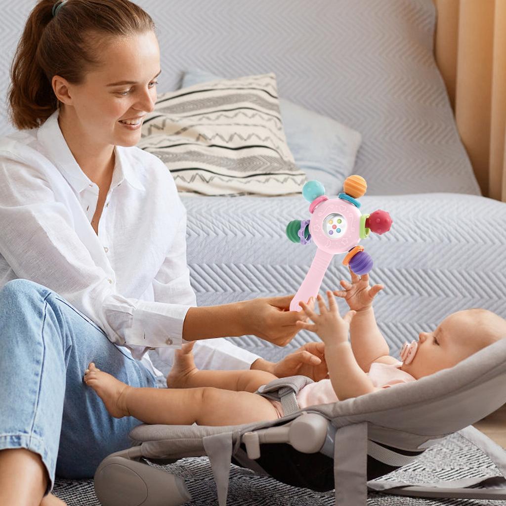 Rattle Ball Grip Tooth Glue Grinding Teeth Can Chew High Temperature Boiling Grip Baby Educational Toys