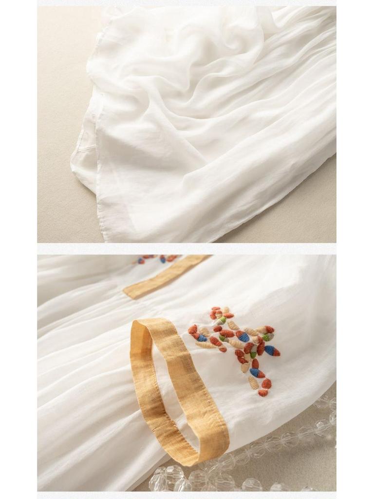 Женское летнее платье в стиле ретро с вышивкой во французском стиле с рукавами три четверти