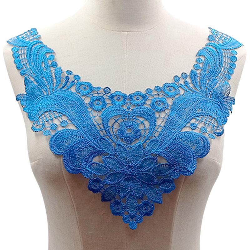 Женская одежда DIY швейные принадлежности красивый белый кружевной воротник сетчатая ткань цветочная вышивка воротник