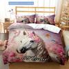 Pinkunicorn Customize Your Name Duvet Coversoftbedding Set For Bedroom Guest Room And Dorm Decoration Threepiece Set Includes 1 Duvet Cover 2