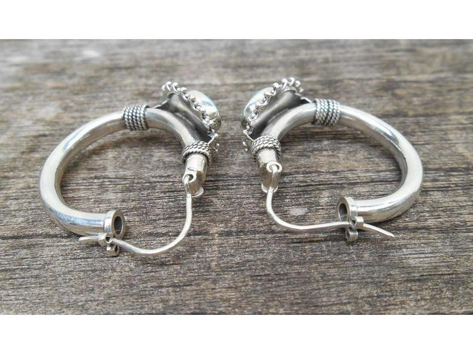 Серьги в стиле ретро из бирюзы в европейском и американском стиле в богемном стиле