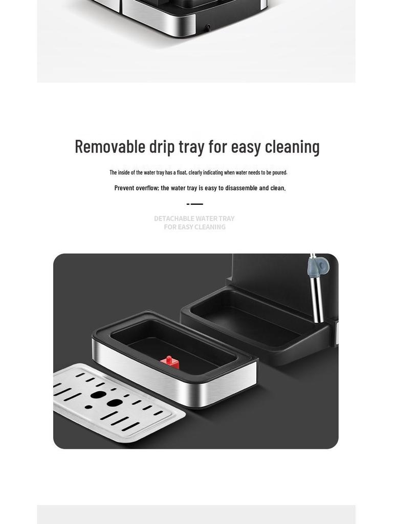 Итальянская полуавтоматическая кофемашина, пар высокого давления 20 бар, компактная для дома или офиса, капучинатор в комплекте