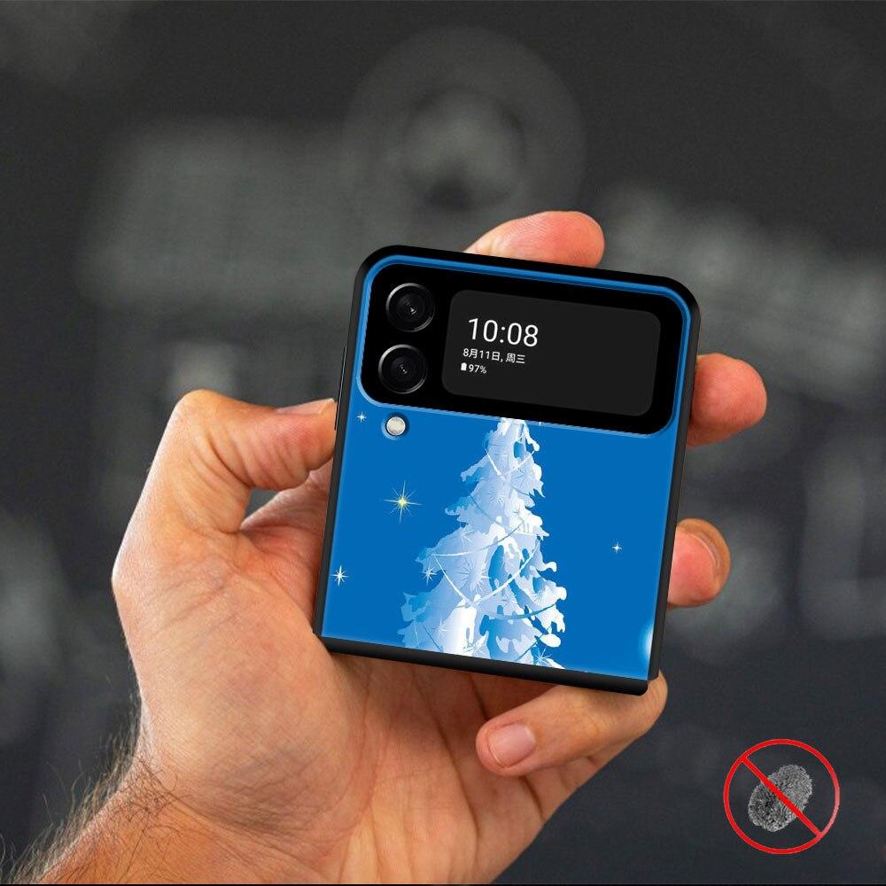 Милый Рождественский Снеговик Чехол для Телефона Для Samsung Galaxy Z Flip Z Flip3 5G Z Flip4 Твердый ПК Матовый Чехол