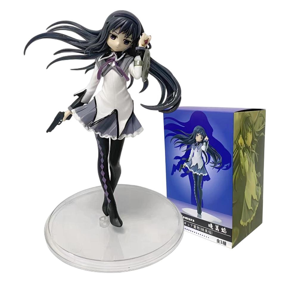 Anime Puella Magi Madoka Magica FigureAkemi Homura16.5cm/ Kaname Madoka Magic18cm Model Kawaii Decoration Doll Kid Toy Xmas Gift