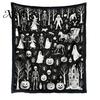 Washable Velvet Throw Blanket Halloween DIY Coloring Blanket, with Ghost Patterns, Color Your Cozy Bed for Creative Adults Own And Kids, Home