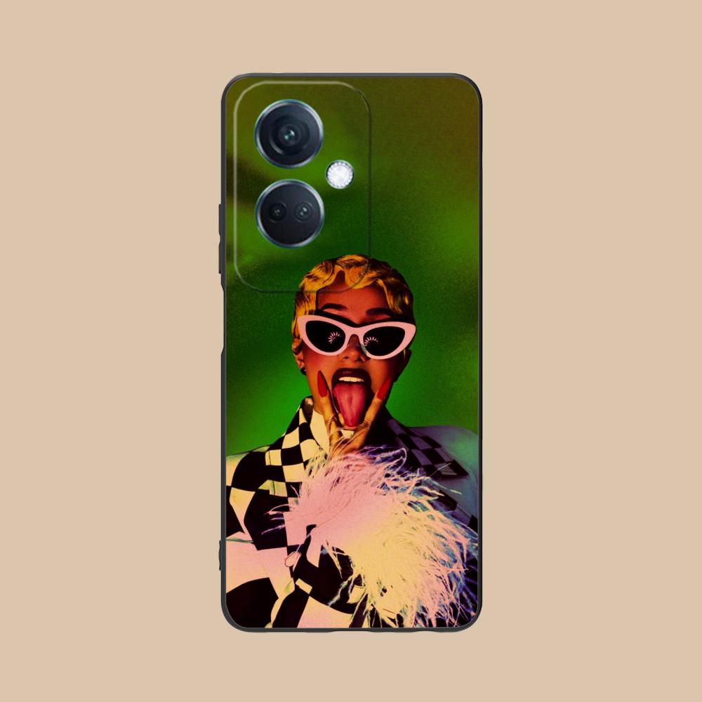 Матовый ТПУ чехол для мобильного телефона Cardi B для OPPO Reno 14 13 12 11 10 9 8 7 6 5 F T Pro 5G Цветная печать
