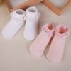 Baby Girls Socks Floral Slipper Newborn Accessories Anti Slip Solid Kids Toddlers Clothes Infant Stuff Children Princess Cute