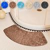 Curved Bathroom Floor Mat Non-slip Shower Doormat Durable Bath Mat