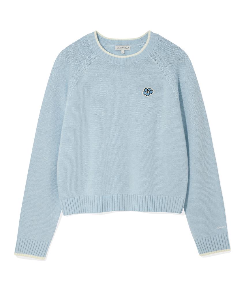 WACKY WILLY Women'S Lily Patch Color Block Pullover Blue