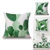 Роскошная хлопково-льняная наволочка с зелеными листьями для декора дивана и автомобиля