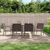 VidaXL 7-piece Garden Dining Set Cushions Braided Resin Steel, Dining Set, Outdoor Dining Set, 3186946
