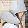 With Hoodie Neck Sleeping Cushion Head Rest Neck Pillow Hooded Travel Pillow Airplane Pillow