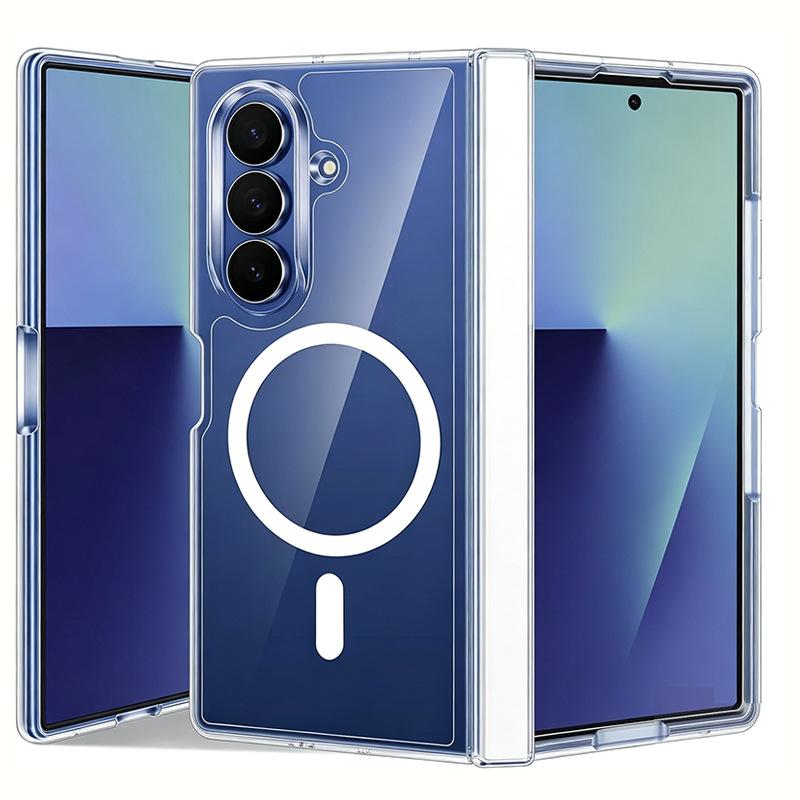Suitable for Samsung ZFold8Ultra folding phone case, flip7 full-cover transparent magnetic hinge protective case