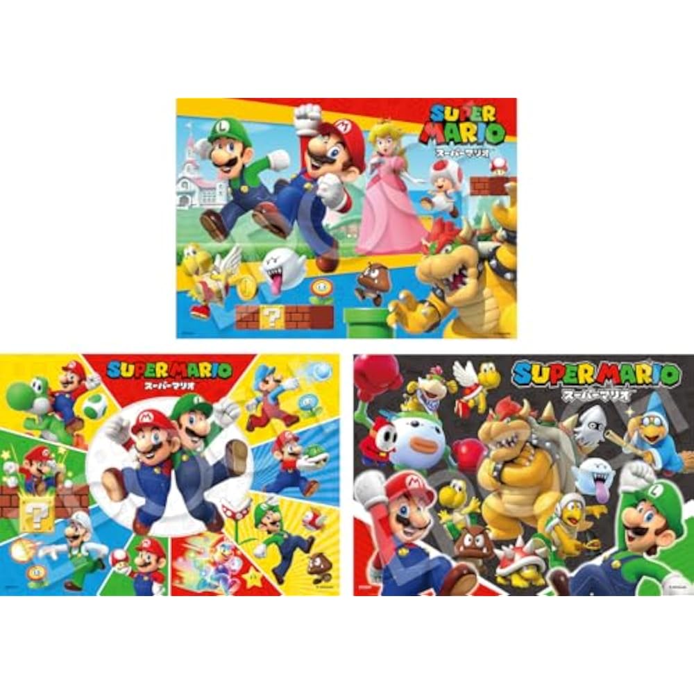 Epoch (EPOCH) 72/81/96 piece first jigsaw puzzle Nintendo Super Mario 62-309 3 puzzles with sampl...