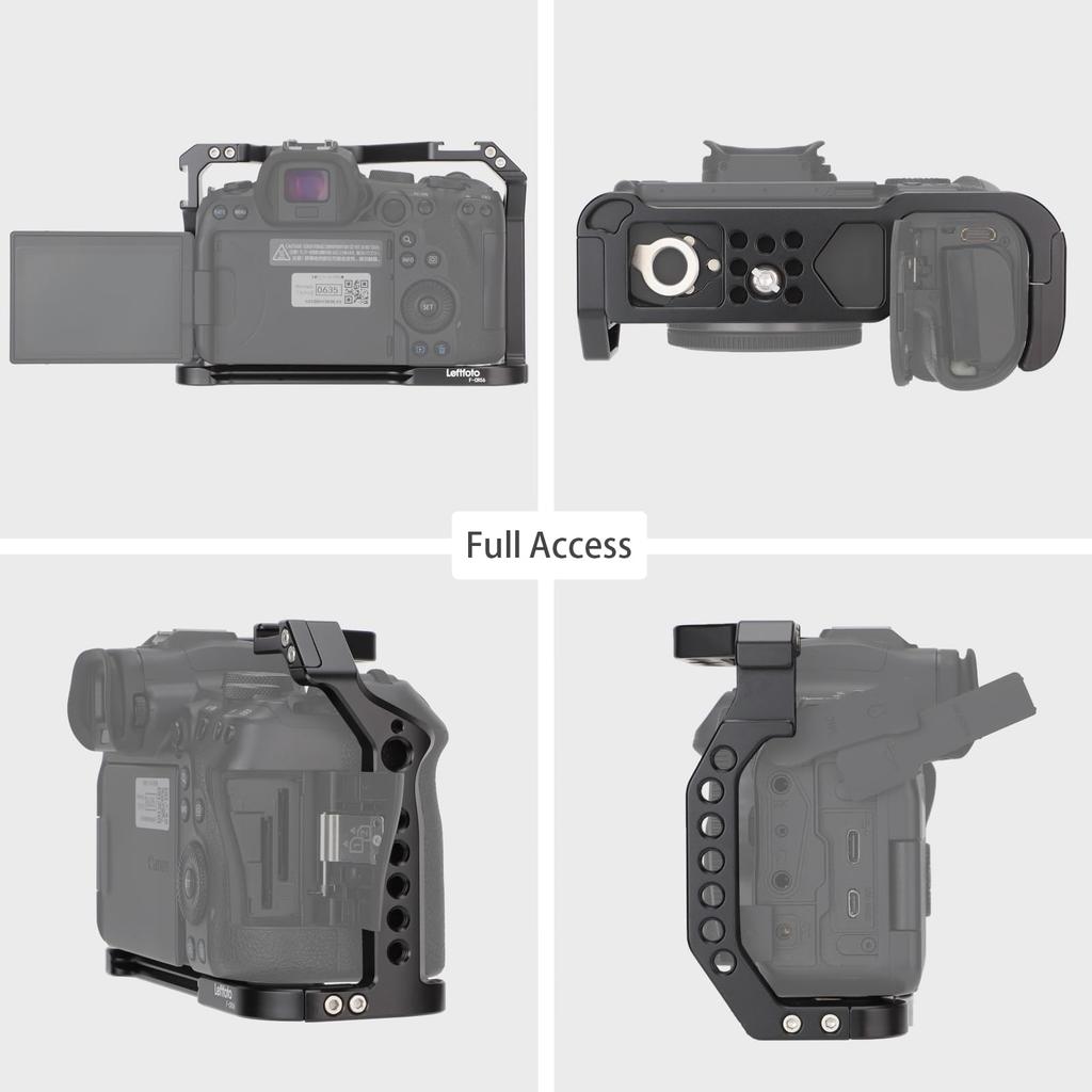 Полная клетка для камеры Canon Mirrorless, удлинитель микрофона, заполняющий свет, аксессуары для фотосъемки с креплением «холодный башмак» для камер R5/R6, крепление, кронштейн,