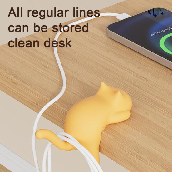 4 шт. Крючки-кошки для края стола Милые крючки-вешалки в форме кошки для края стола Без сверления Клейкий крючок для рюкзака Выдерживает до 5 кг Органайзер для стола для подвешивания сумок, ключей