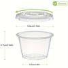 50pcs Dessert Cups with Lids 250ML/300ML Plastic Pudding Cups for Ice-Cream Mousse Picnic Party Packing - Set of 50