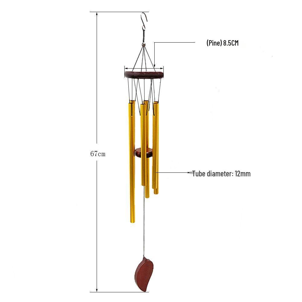 6-Tube Creative Metal Wind Chime Hanging Ornament