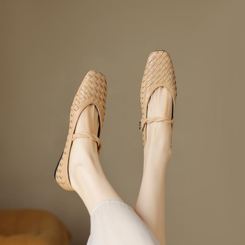 Модная женская новая весенне-осенняя обувь Мэри Джейн с квадратным носком из натуральной овчины, с металлической пряжкой, на низком каблуке, с принтом