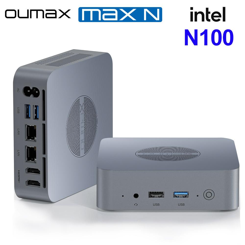 Мини-ПК OUMAX N100 12-го поколения Intel N100 16 ГБ DDR4 500 ГБ SSD Win11 Pro Dual 1000M LAN Wifi5 BT5.0 настольный компьютер