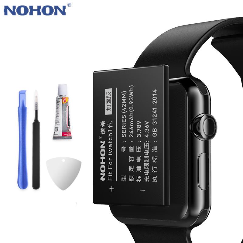 NOHON A2058 A1847 аккумулятор для Apple Watch 1 2 3 4 серии 44 мм 42 мм сменный аккумулятор для iWatch S1 S2 S3 GPS LTE S4 38 мм 40 мм