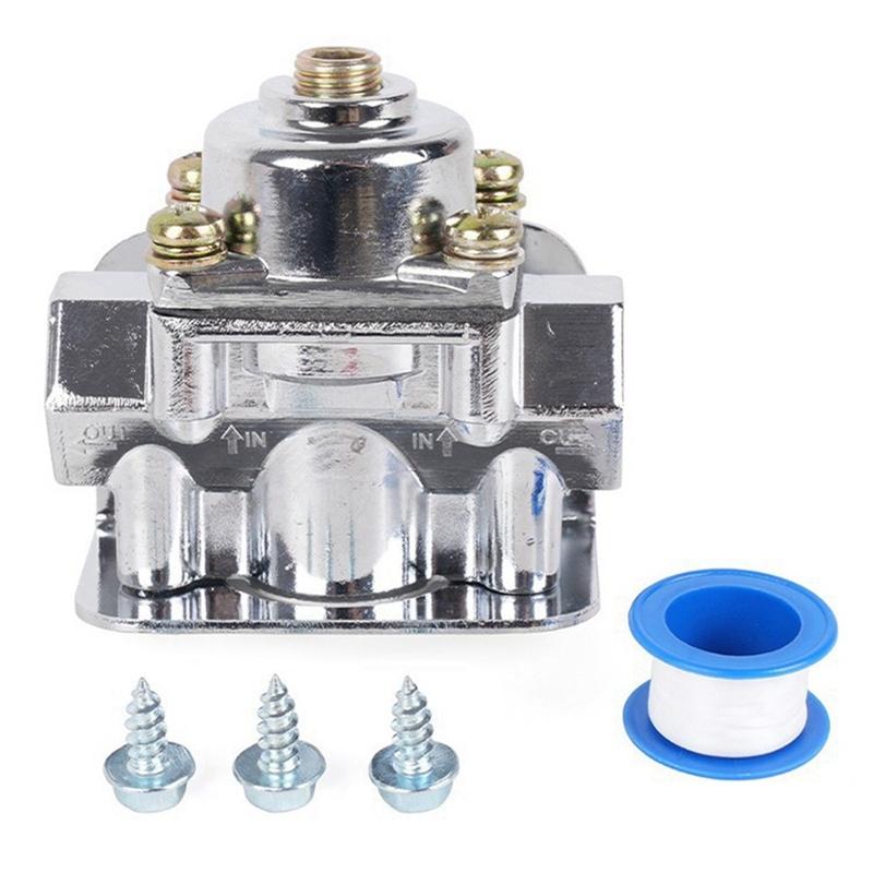 Super Sale 12-804 Fuel Pressure Regulator 3/8 Zinc Alloy Carburetor Fuel Valve FRG020