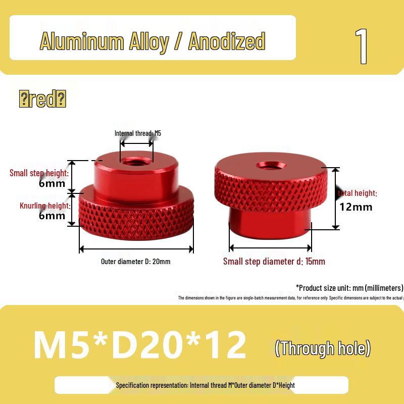 Стандартный алюминиевый накатанный гайка с ручным вращением M3-M10