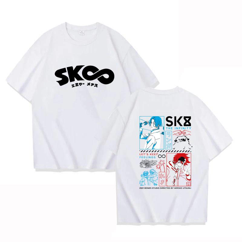 Крутая футболка Sk8 The Infinity Летняя Унисекс Японское аниме Футболки Снежная Тень Реки Джо Черри Адам Мия Харадзюку Унисекс Топы