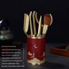 Handton Lacquered Brass Tea Ceremony Tool Set