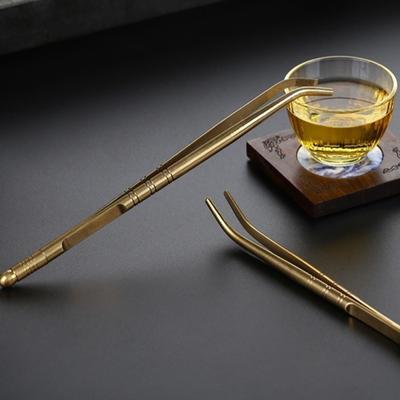 Новые Латунные Палочки для Чая Зажим Японские Длинные Пинцеты для Чая Традиционная Лопаточка для Листьев Кухонный Инструмент