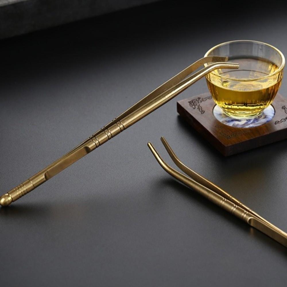 Japanese Tea Tweezers Brass Leaf Tea Scoops New Leaf Spatula Kitchen Tool