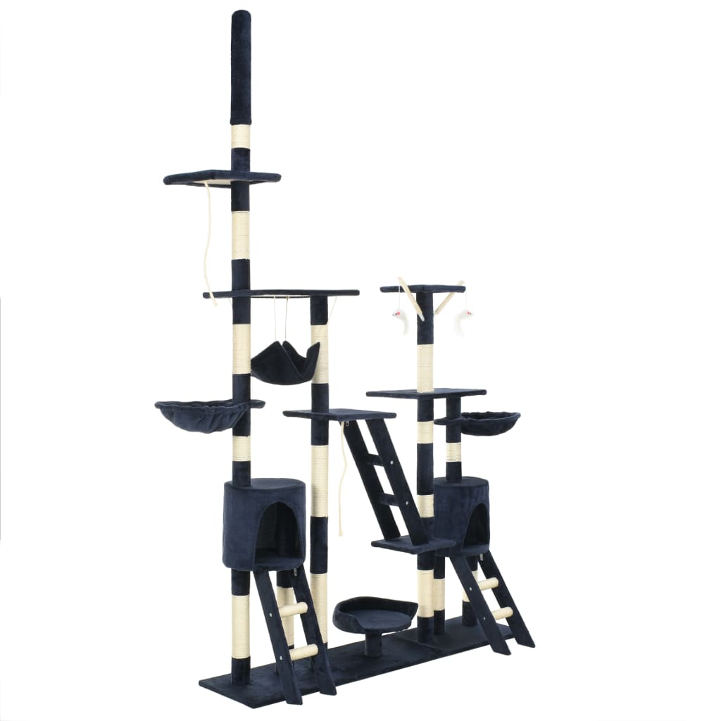 Cat Tree with Sisal Scratching Posts 230 250 cm Blue