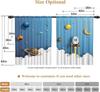 Мультяшные Космические Блэкаут Шторы Для Детской Комнаты Мальчика, Кабинета, Игровой Комнаты, Ракета, Планета, Солнечная Система, Синие Льняные Шторы