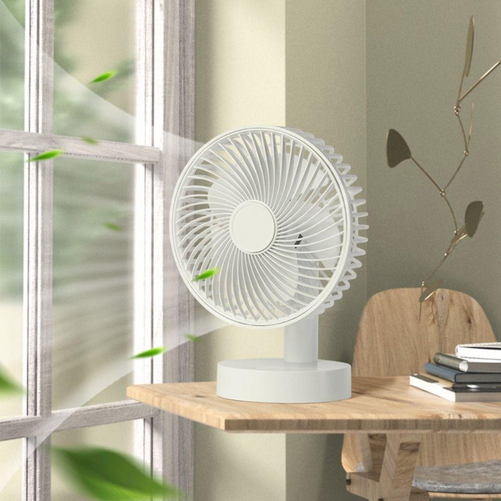 Plastic USB Rechargeable Fan Adjustable Height Desktop Fan New Mini Electric Fan Summer