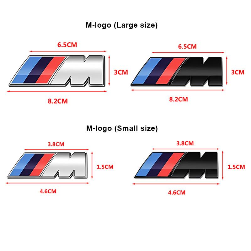 Car M Logo Fender Side Emblem Rear Trunk Badge Sticker Accessories For BMW E34 E46 E39 E38 E90 E60 E36 F30 F30 F10 E92 E38 E91