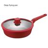 Глубокая сковорода объемом 3,7 л, сковорода с антипригарным покрытием и плоским дном из пшеницы и риса, кастрюля для жарки овощей, бытовая индукционная плита