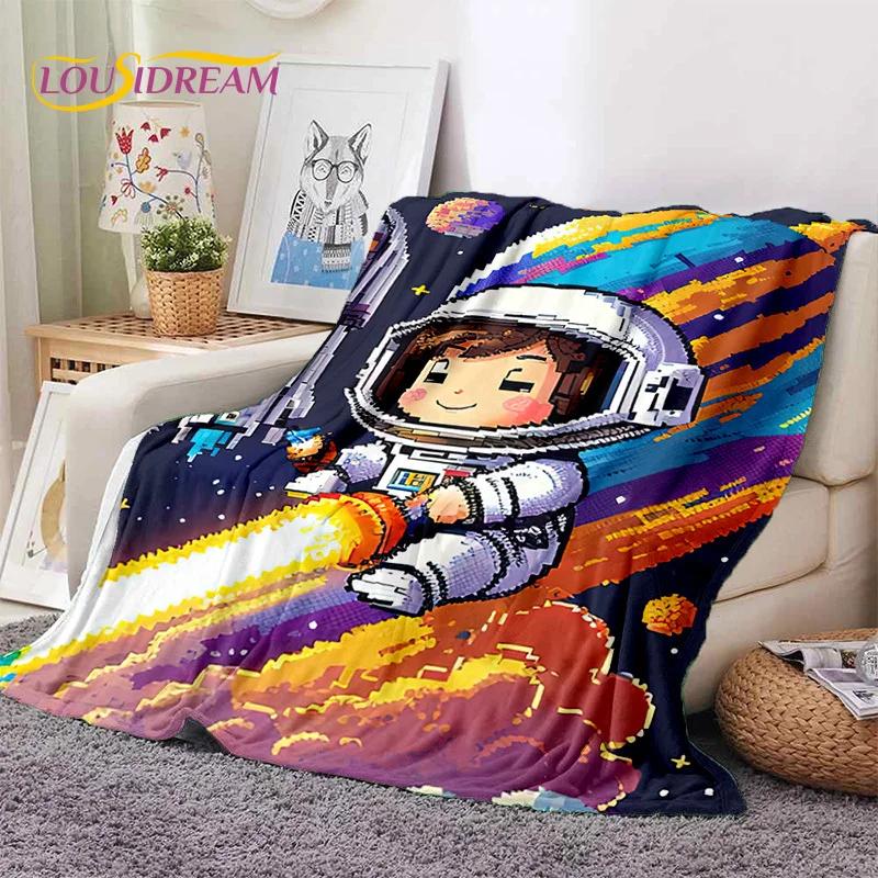 Астронавт Мечта Вселенная Космонавт 3D Космос Мультфильм Мягкие Одеяла, Плед для Пикника Кровати Домашняя Спальня Покрытие Детский Подарок
