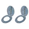 VidaXL Toilet Seats with Lids 2 Pcs MDF Old Wood
