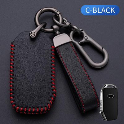 Чехол для ключа Oli Leather Key Fob для KIA Sportage R GT Stinger Sorento Ceed Cerato Forte Niro Soul Telluride Protector Keyles