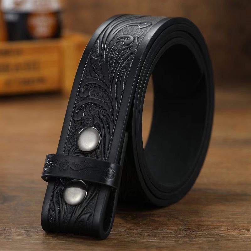 Персонализированный ремень в стиле вестерн из денима, ретро-дизайн, нейтральный стиль, мужской и женский тисненый ремень