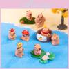 Adorable Capybara Figurine Resin Blind Box Desktop Decor Cartoon Style