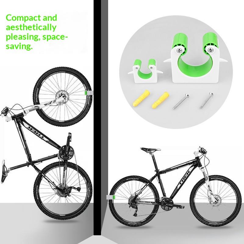 Compact Road Bike Tire Clamp Set with Space-saving Parking Hanger