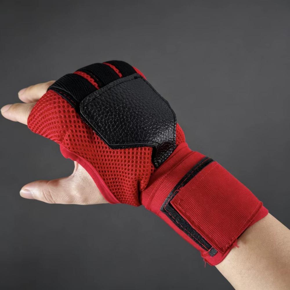 Polyester Boxing Gloves Shock Absorb Sparring Mitt Quick Fasten Training Guard Kickboxing Match